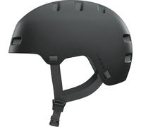 ABUS Casco para bicicleta INDY, casco para dirt, skate, slope y MTB, con amortiguación optimizada, para adolescentes y adultos, talla M, negro