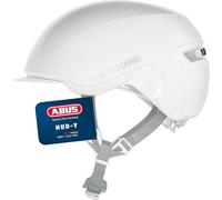 ABUS Casco Urban HUD-Y - con luz Trasera LED magnética Recargable y Cierre magnético - Casco de Bicicleta para el día a día - para Hombre y Mujer