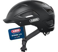 ABUS Casco urbano Hyban 2.0 – luz trasera, carcasa dura ABS, buen ajuste – Negro, talla L