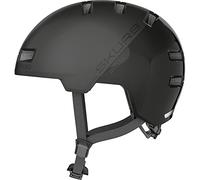 ABUS Casco urbano Skurb ACE - Elegante casco de bicicleta para uso diario, patinaje, BMX o longboard - negro, talla S