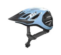 ABUS Casco urbano Urban-I 3.0 ACE - casco de bicicleta deportivo con luz LED trasera, visera prolongada y cierre magnético - para hombre y mujer - azul, talla M