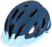 ABUS Casco urbano Urban-I 3.0 - casco de bicicleta con luz trasera, visera y cierre magnético - para hombre y mujer - azul (core blue), talla L