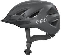 ABUS Casco urbano Urban-I 3.0 - casco para bicicleta con luz trasera, visera y cierre magnético - para hombre y mujer - titanio (grisáceo), talla XL