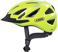ABUS Casco urbano Urban-I 3.0 MIPS - casco de bicicleta con luz trasera, visera y cierre magnético para el tráfico urbano - para hombres y mujeres - amarillo brillante, M