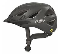 ABUS Casco urbano Urban-I 3.0 MIPS - casco de bicicleta con protección contra impactos, luz trasera, visera y cierre magnético - para hombre y mujer - titanio mate, talla S