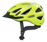 ABUS Casco urbano Urban-I 3.0 MIPS - casco de bicicleta con luz trasera, visera y cierre magnético para el tráfico urbano - para hombres y mujeres - amarillo brillante, S