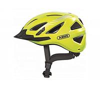 ABUS Casco urbano Urban-I 3.0 MIPS - casco de bicicleta con protección contra impactos, luz trasera, visera y cierre magnético - para hombre y mujer - amarillo brillante, talla XL