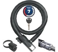 ABUS Cerradura de cable blindada Steel-O-Flex Centuro 860 - con soporte QuickSnap RBU - cerradura de cable de acero con blindaje de fundas de acero - nivel de seguridad 7 - 85 cm, negro