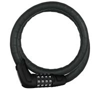 ABUS Cerradura de cable blindada Steel-O-Flex Tresorflex 6615C + soporte SCLL - cerradura de combinación de cable de acero con blindaje de casquillos de acero - nivel de seguridad 5