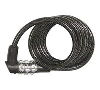 ABUS cerradura de cable en espiral 3506C - 6 mm de espesor, cerradura de combinación flexible - nivel de seguridad 1