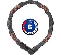 ABUS Cerradura de cadena Tresor 1385/75 Grey Lightning - Cerradura de combinación de acero templado - Cadena cuadrada de 6 mm de grosor - Nivel de seguridad 6 - 75 cm - Gris
