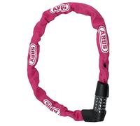ABUS Cerradura de Cadena Tresor 1385 - Cerradura de combinación de Acero Templado - Cadena Cuadrada de 7 mm de Grosor - Nivel de Seguridad 7-85 cm - Coral