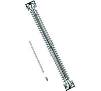 ABUS Cierre de Resorte de Seguridad 03635 - Niquelado, 280 mm | Cierre automático para puerta, apertura reversible derecha/izquierda, muelle helicoidal de acero resistente