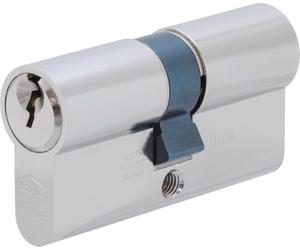 ABUS Cilindro de perfil Buffo 35/40 - cilindro de pitones, niquelado mate | Apto para interior y exterior, incluye 3 llaves - ideal para cerraduras de puerta, montaje sencillo