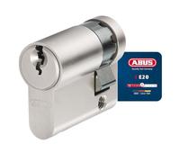ABUS Cilindro de Perfil E20NP 10/40 - Cerradura de Puerta con 3 Llaves | Bombín de seguridad nivel 5 con 6 pines y perfil paracéntrico. Materiales resistentes, ideal para puertas de viviendas.