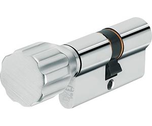 ABUS Cilindro perfilado kxp2sn Z40/K30, incluye 3 llaves 19706, 1 pieza, Níquel pulido