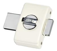 Abus classik V83 CB45 W C - Cerrojo con cilindro y botón (45 mm), color blanco