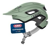 ABUS Cliffhanger - Casco de Bicicleta para senderos exigentes, con Grandes Orificios de ventilación y Sistema de Correa TriVider, para Hombre y Mujer, Color Verde, Talla S