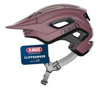 ABUS Cliffhanger - Casco de Bicicleta para senderos exigentes, con Grandes Orificios de ventilación y Sistema de Correa TriVider, para Hombre y Mujer, Color Rojo, Talla S
