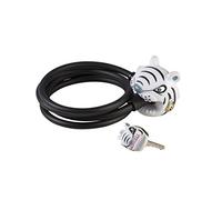 ABUS Crazy Safety Tiger antirrobo Ciclismo Unisex Infantil, Color Blanco