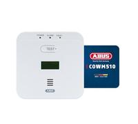 ABUS Detector de monóxido de carbono COWM510 – alarma 85 dB, sensor 10 años, LCD, blanco