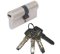 Abus EC550 - Bombín cilíndrico de doble embrague (45 x 60 mm, incluye 4 llaves)