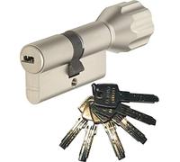 ABUS EC550 - Bombín cilíndrico para puerta (largo 50/30 mm, incluye 6 llaves)