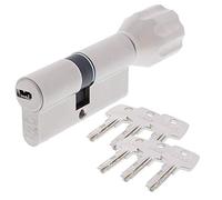 ABUS EC550 - Cerradura Cilíndrica de Puerta de Seguridad (45/50 mm, incluye seis llaves)