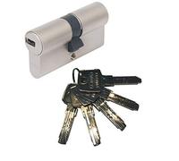 Abus EC550 Cerradura de Puerta Perfil Cilindro Doble Longitud 30/45mm con 5 Llaves