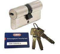 ABUS EC660 - Bombín cilíndrico doble (40 x 55 mm, con 3 llaves, con tarjeta de seguridad)