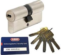 Abus EC660 Perfil Cilindro Doble Longitud (a / B) 45 / 55mm (C = 100mm) con 6 Llaves, con Tarjeta de Seguridad, Cerradura Puertas