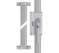 ABUS FOS650 AL0125 - Cerradura de ventana adicional con cilindro de presión con llave igual - Nivel de seguridad ABUS 10-73017 - Plata