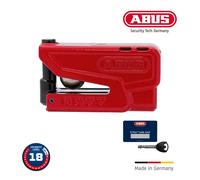 ABUS GRANIT Detecto XPlus 8077 2.0 ROJO BLOQUEDISCO CON ALARMA PARA AUTO MOTO