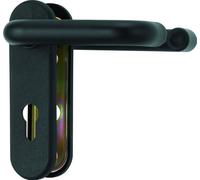 ABUS Herraje KFG 27977 para Puertas Cortafuegos - Acero y Plástico, Negro | Juego de manillas con núcleo de acero, apto para grosores de 40 a 66 mm, DIN 18273, distancia 72 mm y cuadradillo de 9 mm