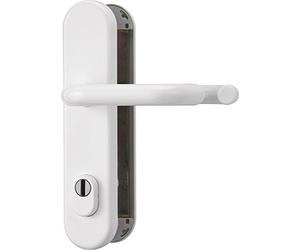 Abus HLZS814 W EK 12238 - Blindaje para cerraduras de portal con tirador, para ambas direcciones, con protector de cilindro circular, color blanco