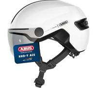 Abus HUD-Y Ace - Elegante Casco de Bicicleta con Visera y luz Trasera LED magnética y Recargable - para Hombre y Mujer