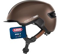 Abus HUD-Y - Luz Trasera LED magnética y Recargable y Cierre magnético - Casco de Bicicleta Moderno para Uso Diario - para Hombre y Mujer