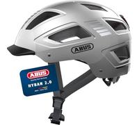 ABUS Hyban 2.0 Casco Urbano, Plateado, Talla M para Ciclismo