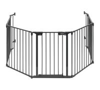 ABUS FELIX JC8700 - Rejilla protectora para chimenea con puerta (375 x 74 cm), color negro