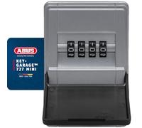 ABUS KeyGarage™ 727 Mini - Caja de llaves de pared, para hasta 8 llaves u objetos de valor pequeños, negro/plateado