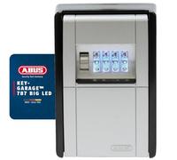 ABUS KeyGarage 787 BIG LED - Caja de llaves para montaje en pared - con cilindros numéricos iluminados - para hasta 50 llaves - negro-plata