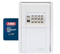 ABUS KeyGarage 787 Caja Portallaves de Pared para 20 Llaves - Blanco | Caja fuerte con código de 4 dígitos para llaves y tarjetas. Carcasa de metal robusta ideal para apartamentos turísticos.