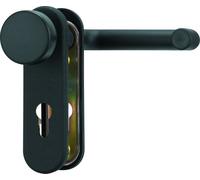 Herraje ABUS KFG negro para puertas cortafuegos - redondeado - 27978