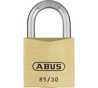 ABUS KG - Candado de llave, talla 30 mm | Cierre 0186 - Cuerpo de latón macizo, grillete de acero endurecido con Nano Protect, 30 mm de ancho, para sótanos y