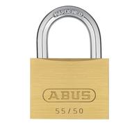 ABUS KG - Candado de llave, talla 50 mm | Cuerpo de latón macizo, barra de acero endurecido, pasadores antihongos, doble atornillado, también como versión de barra