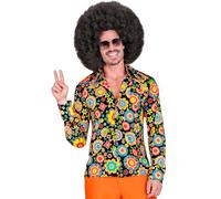 WIDMANN MILANO PARTY FASHION - Camisa años 60 para hombre, Hippie, Reggae, Flower Power, Disco Fever, Schlagermove