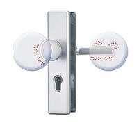 ABUS KLS Clean Touch - Herraje antimicrobiano para puertas de apartamentos con distancia de 72 mm - Tirador interior y exterior - para puertas que se abren hacia la izquierda y hacia la derecha