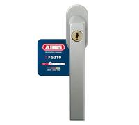 ABUS Manilla para Ventana con Cerradura FG210 - Manivela con Cilindro a Presión - Cierre Uniforme - Nivel de Seguridad ABUS 3 - 59486 - Plata