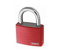 Abus 50012 - Candado personalizable (aluminio, 40 mm, moderno) color rojo