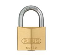 ABUS Candado de latón 65/40 - Cerradura para sótanos, taquillas y mucho más - Cuerpo de la cerradura de latón macizo - Grillete de acero endurecido - Nivel de seguridad 5